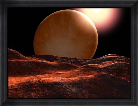 Framed One of the Planets orbiting 70 Virginis is a super-Jupiter Print