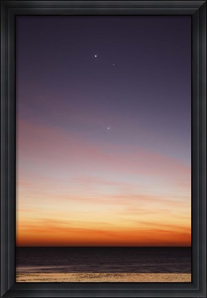 Framed Conjunction of Venus, Mercury, Jupiter and Mars Print