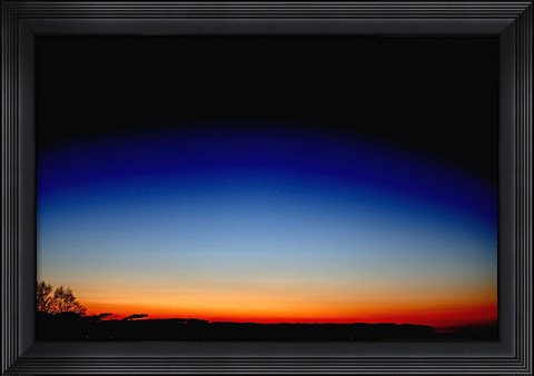 Framed Conjunction of Mercury and Saturn at dawn near Regensburg, Germany Print