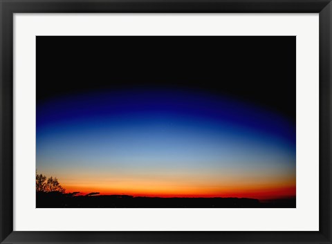 Framed Conjunction of Mercury and Saturn at dawn near Regensburg, Germany Print