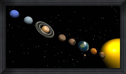 Framed Planets of the Solar System Print
