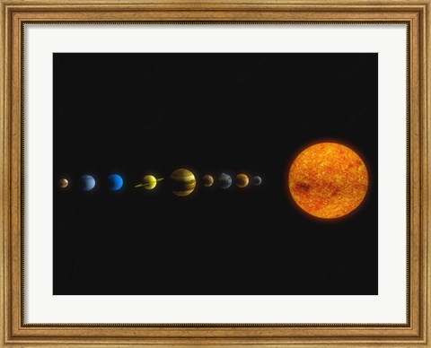 Framed Solar System I Print