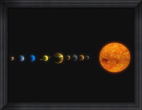 Framed Solar System I Print