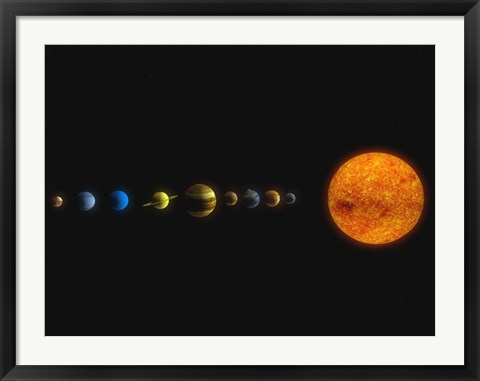 Framed Solar System I Print