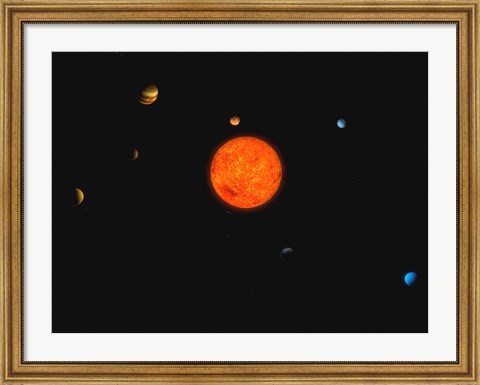 Framed Solar System II Print