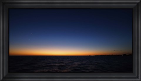 Framed Moon and Venus in Conjunction Print