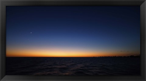 Framed Moon and Venus in Conjunction Print