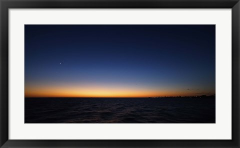 Framed Moon and Venus in Conjunction Print