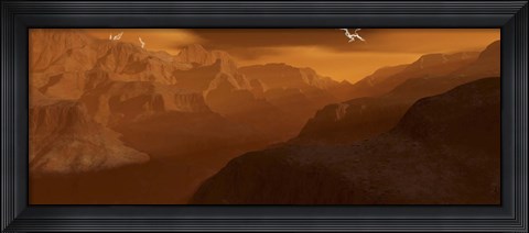 Framed Maxwell Montes Mountain Range on the Planet Venus Print