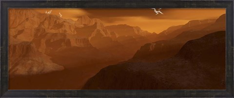 Framed Maxwell Montes Mountain Range on the Planet Venus Print