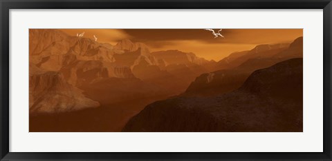 Framed Maxwell Montes Mountain Range on the Planet Venus Print