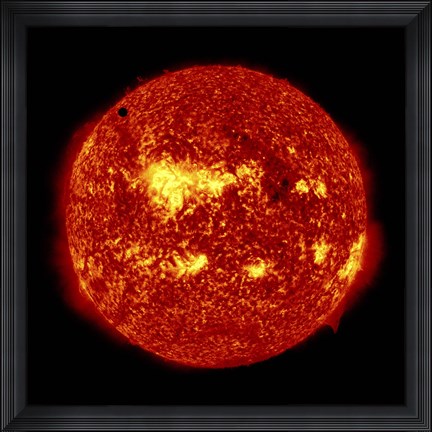 Framed 2012 Transit of Venus Moving across the Face of the Sun Print