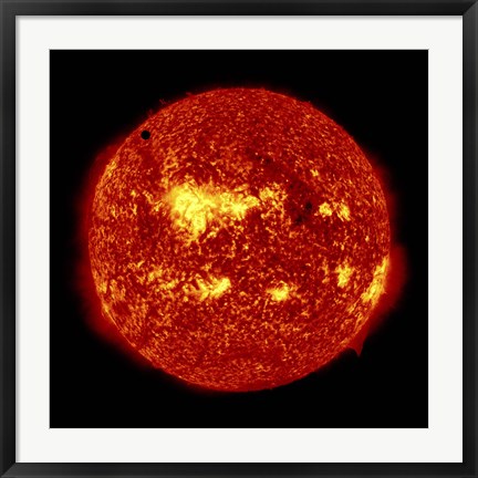 Framed 2012 Transit of Venus Moving across the Face of the Sun Print