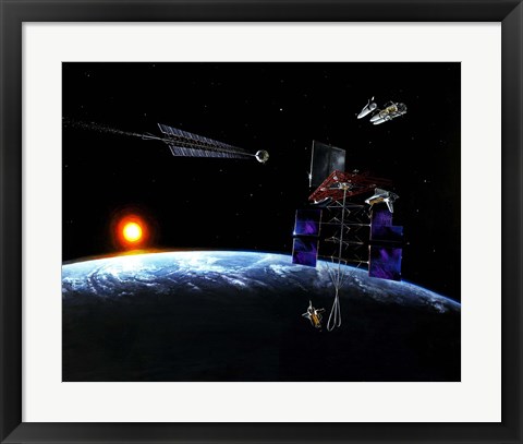 Framed Mission to an Earth-approaching Asteroid Print