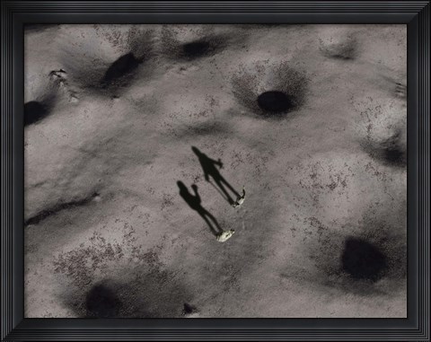 Framed Humans exploring the Surface of an Asteroid Print