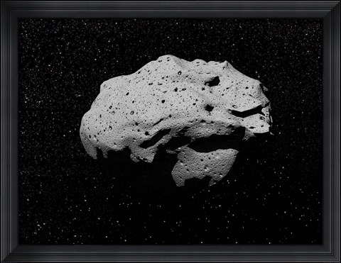 Framed Asteroid in Outer Space Print