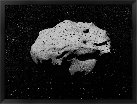 Framed Asteroid in Outer Space Print