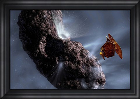 Framed Deep Impact&#39;s Encounter with Comet Tempel 1 Print