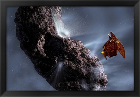 Framed Deep Impact&#39;s Encounter with Comet Tempel 1 Print