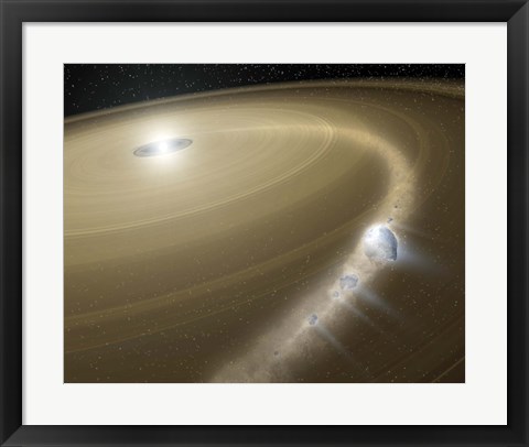 Framed Comet being torn to shreds around a dead star Print