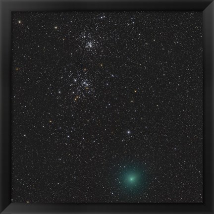 Framed Comet Hartley 2 and the Double Cluster Print