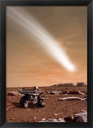 Framed Comet C/2013 A1 over Mars Print