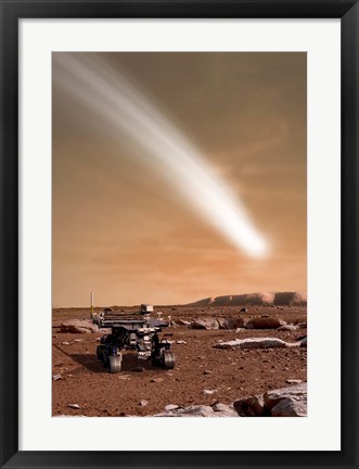 Framed Comet C/2013 A1 over Mars Print