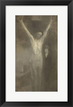 Framed Christ On The Cross, 1897 Print