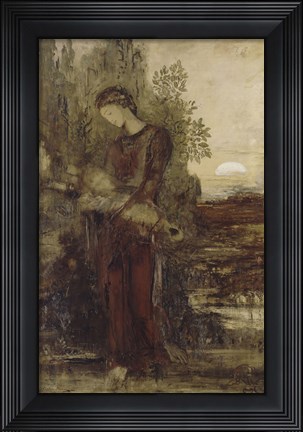 Framed Young Thracian Girl Holding The Head Of Orpheus Print
