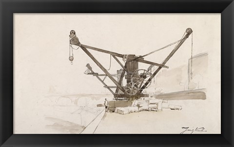 Framed Lifting Machine Print