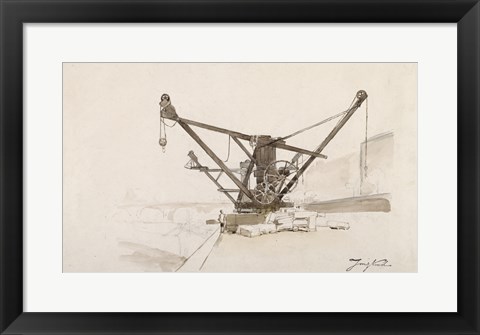 Framed Lifting Machine Print