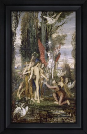 Framed Hesiod And The Muses, 1860 Print
