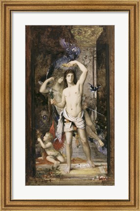 Framed Young Man And Death Print