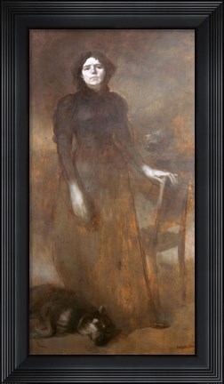 Framed Madame Carriere And Her Dog Farot, 1895 Print