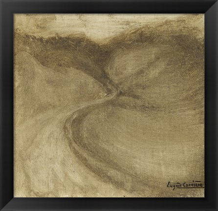 Framed Landscape With Winding Road Print