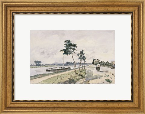 Framed Seine at Argenteuil,  c. 1867 Print