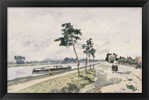 Framed Seine at Argenteuil,  c. 1867 Print