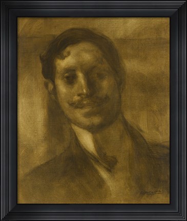 Framed Portrait Of A Man, Said To Be Marcel Proust Print