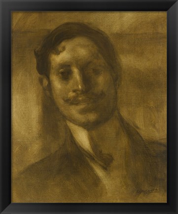 Framed Portrait Of A Man, Said To Be Marcel Proust Print