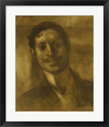 Framed Portrait Of A Man, Said To Be Marcel Proust Print