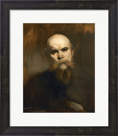 Framed Portrait Of The Poet Paul Verlaine (1844-1896) Print