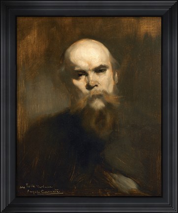 Framed Portrait Of The Poet Paul Verlaine (1844-1896) Print