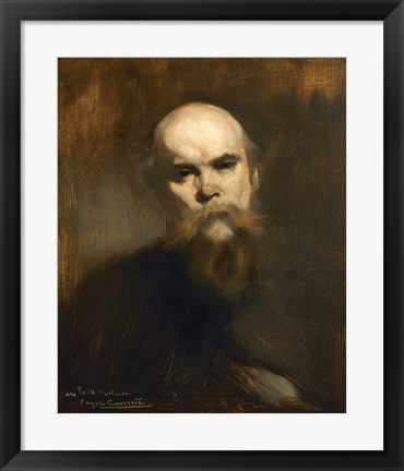 Framed Portrait Of The Poet Paul Verlaine (1844-1896) Print