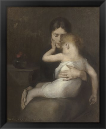 Framed Sick Child (Madame Eugene Carriere and Son Leon), 1885 Print