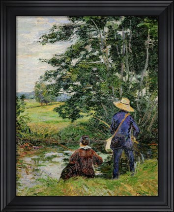 Framed Anglers, c. 1885 Print