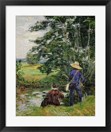 Framed Anglers, c. 1885 Print