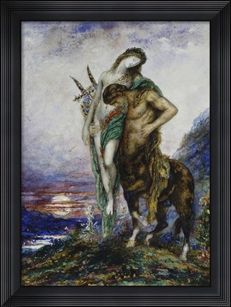 Framed Dead Poet Borne By A Centaur Print