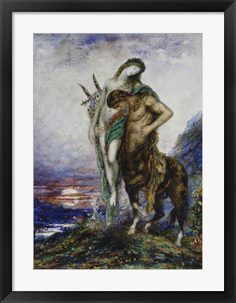 Framed Dead Poet Borne By A Centaur Print