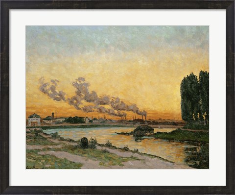 Framed Sunset At Ivry, 1874 Print