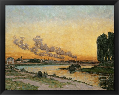 Framed Sunset At Ivry, 1874 Print